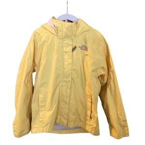 The North Face Kids/Girls Yellow Packable Hooded Raincoat